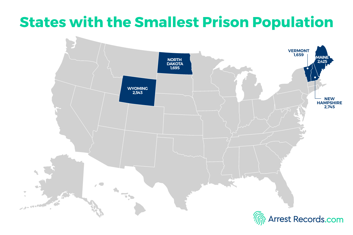 heat map states with the smallest prison population